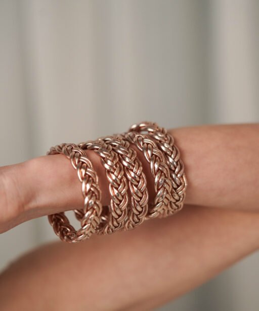 Alternative view of Rose Gold Double Braided