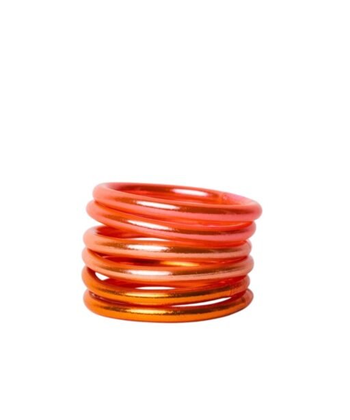 Fire Orange Bangle Set
