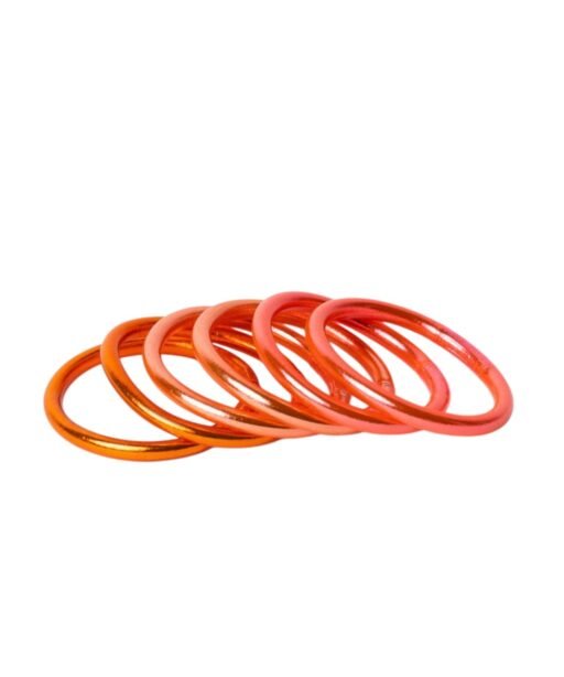 Alternative view of Fire Orange Bangle Set