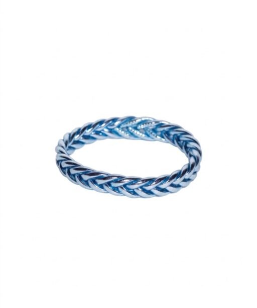 Alternative view of Light Blue Braided