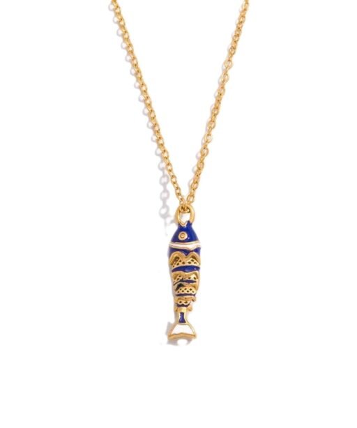 Blue Fish Necklace