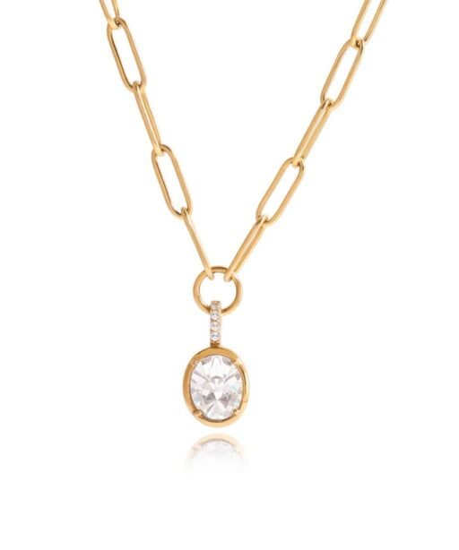 Oval Gem Necklace