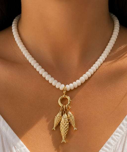 Alternative view of White Mermaid Necklace