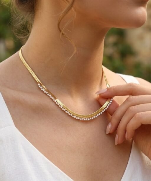 Alternative view of Gold Snake Necklace
