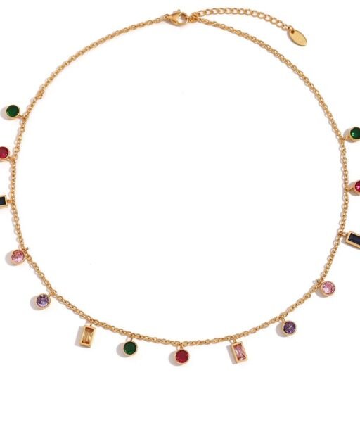 Rainbow Drop Necklace