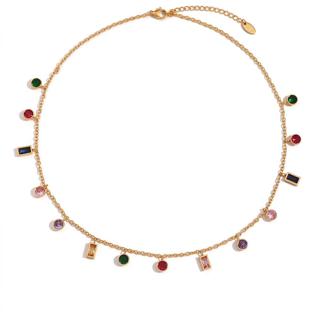 Rainbow Drop Necklace