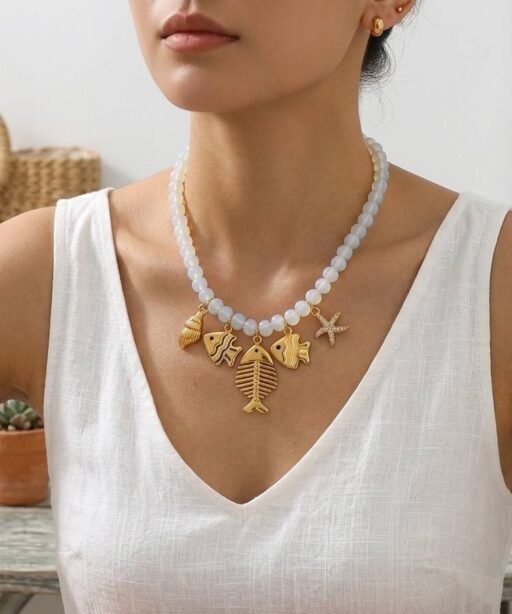 Alternative view of White Sea Necklace