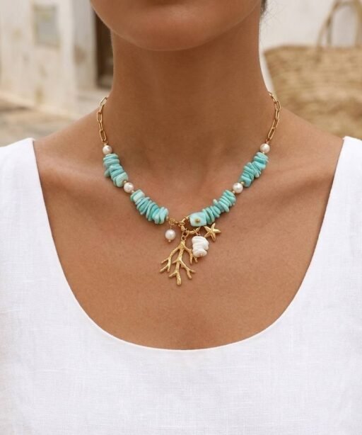 Alternative view of Coral Necklace