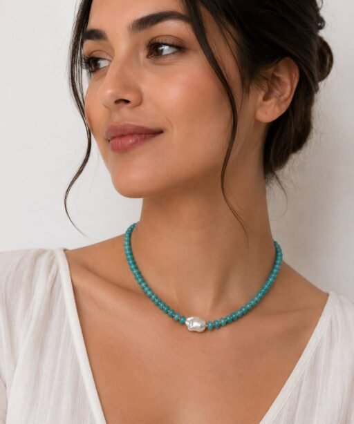 Alternative view of Turquoise Beaded Necklace