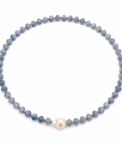 Light Blue Beaded Necklace