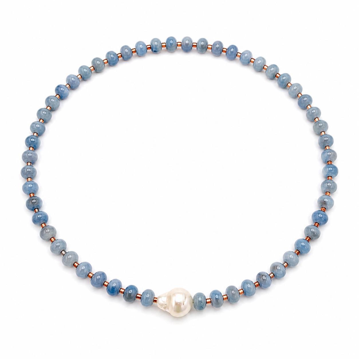 Light Blue Beaded Necklace