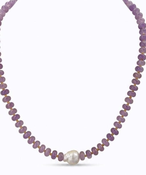 Purple Beaded Necklace