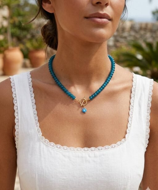 Alternative view of Emerald Beaded Necklace