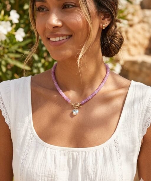 Alternative view of Violet Beaded Necklace