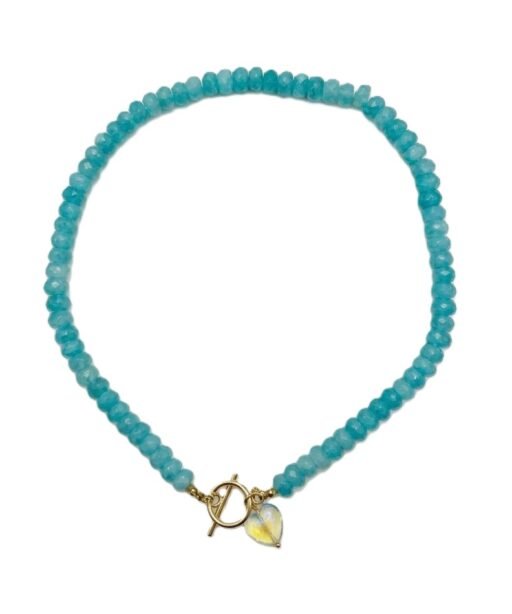 Heart Turquois Beaded Necklace